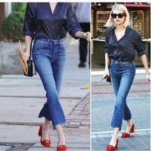 MOTHER The Insider Crop Step Fray Jeans in
Girl Crush - Size 25